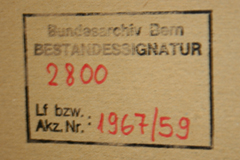 Bestandessignatur Schweizerisches Bundesarchiv
